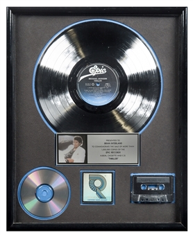 Michael Jackson  "Thriller" RIAA Certified Platinum Album (LOA from Recipient)